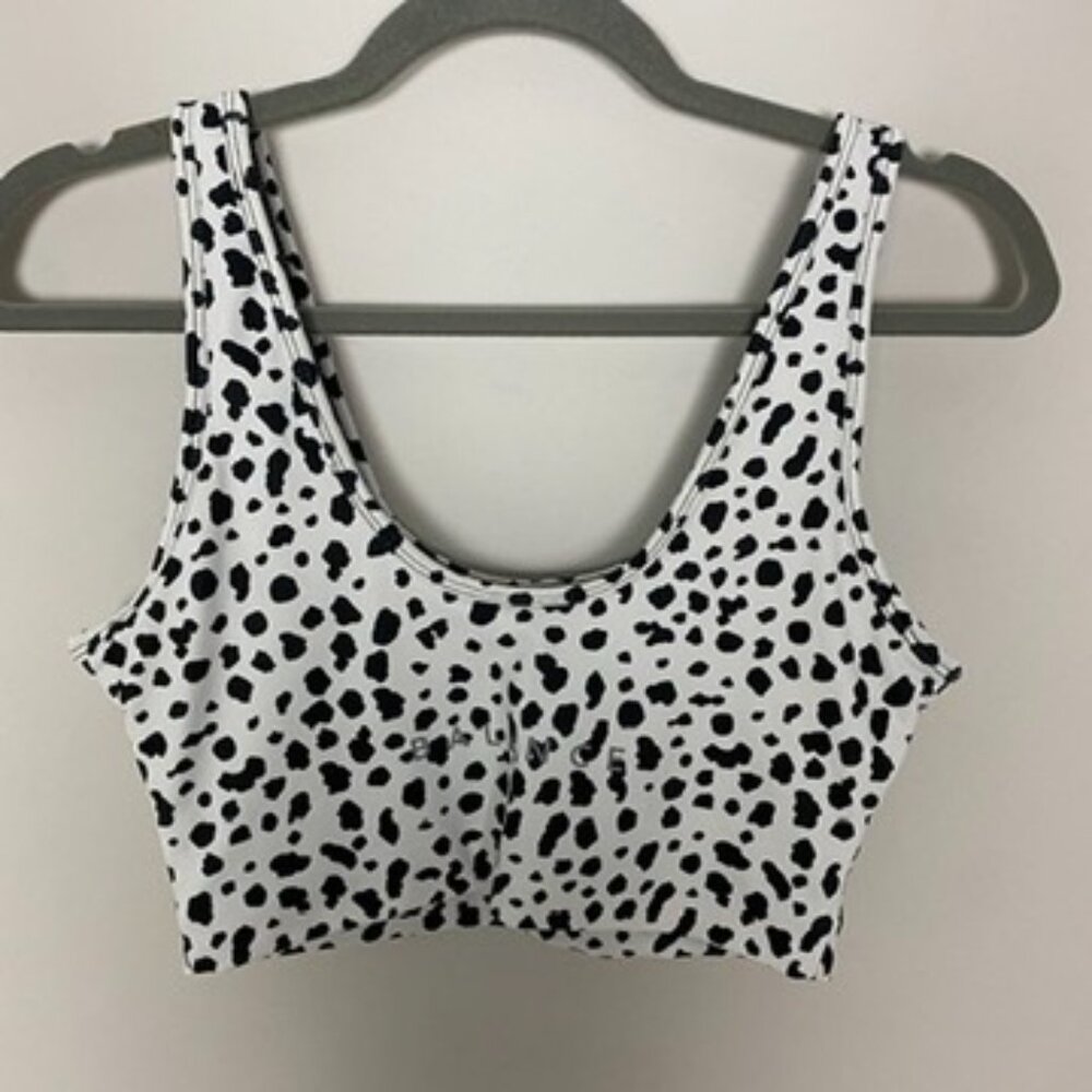 Balance Athletica Snow Leopard Sports Bra Womens Medium White - Picture 2 of 7